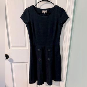 Cute and comfortable textured navy dress.